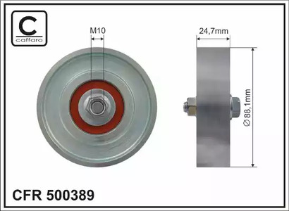 Ролик натяжной поликлинового ремня CAFFARO 500389