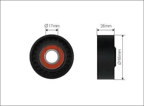 Ролик генератора натяжной mercedes c-class (w205) e-class (w213) glc (x253) 1.8-2.0 15- CAFFARO 500339