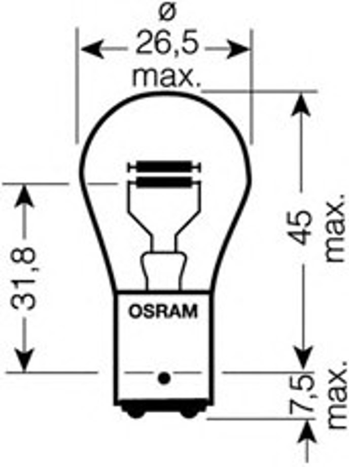 32CA52 CARBERRY Лампа накаливания P21/5W 24V (21/5W) Truck light (для грузовых авто)