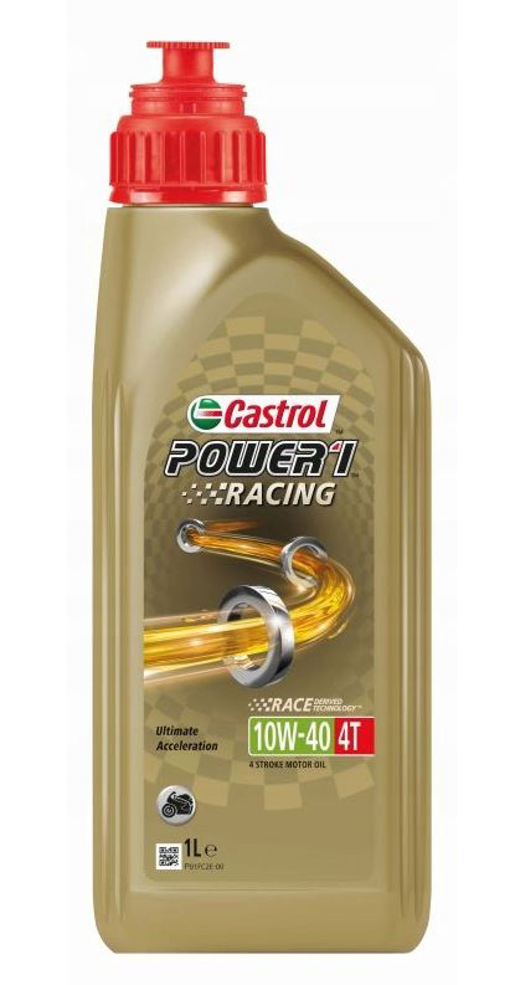 CASTROL 10W40 POWER1 RACING 4T/1 CASTROL Масло моторное синтетическое 1л - для 4-тактных двигателей мототехники API SN, JASO MA2 (уп.-12шт)