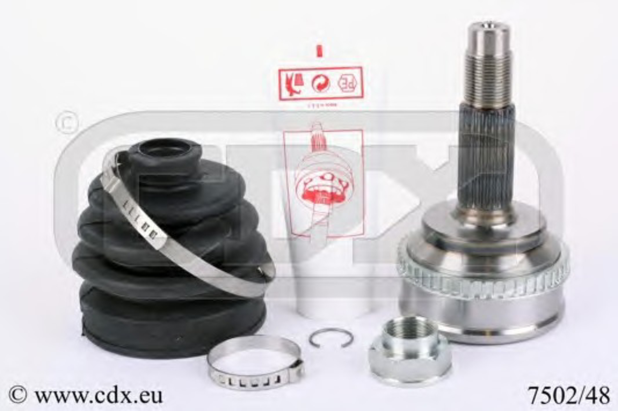 Шарнирный комплект приводной вал CDX 7502/48