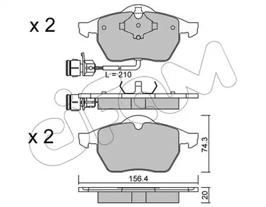 Тормозные колодки CIFAM 822-181-0