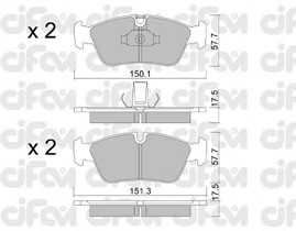 Тормозные колодки CIFAM 822-260-0