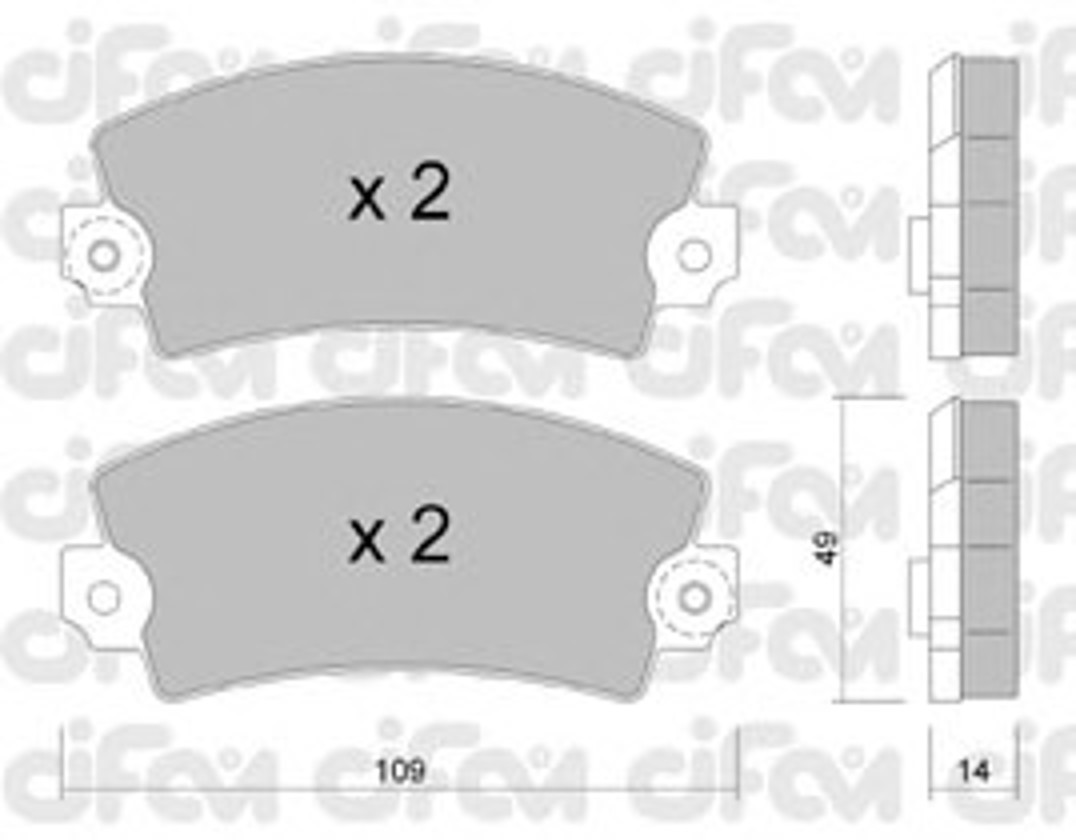 822-005-1 CIFAM Колодки тормозные дисковые