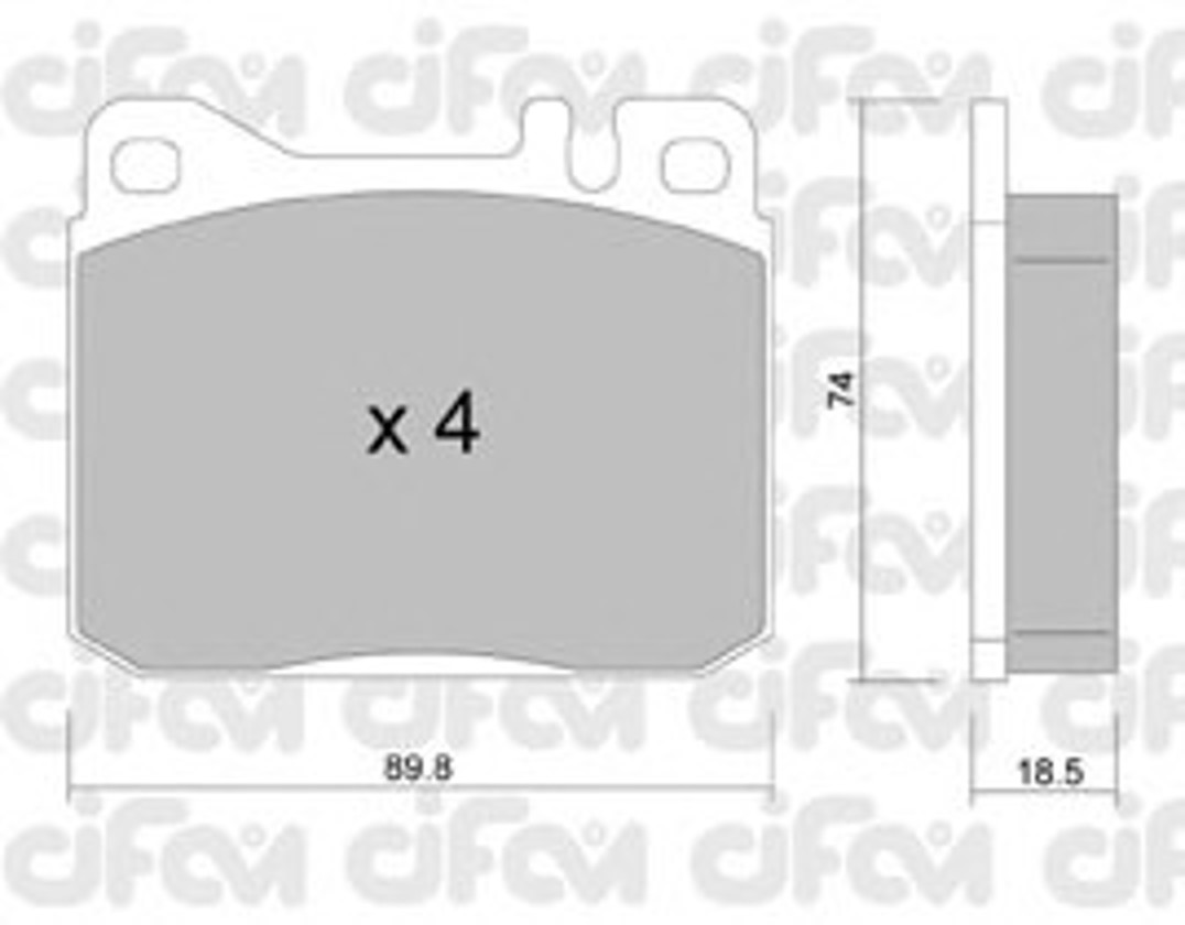 Комплект тормозных колодок дисковый тормоз CIFAM 822-011-2
