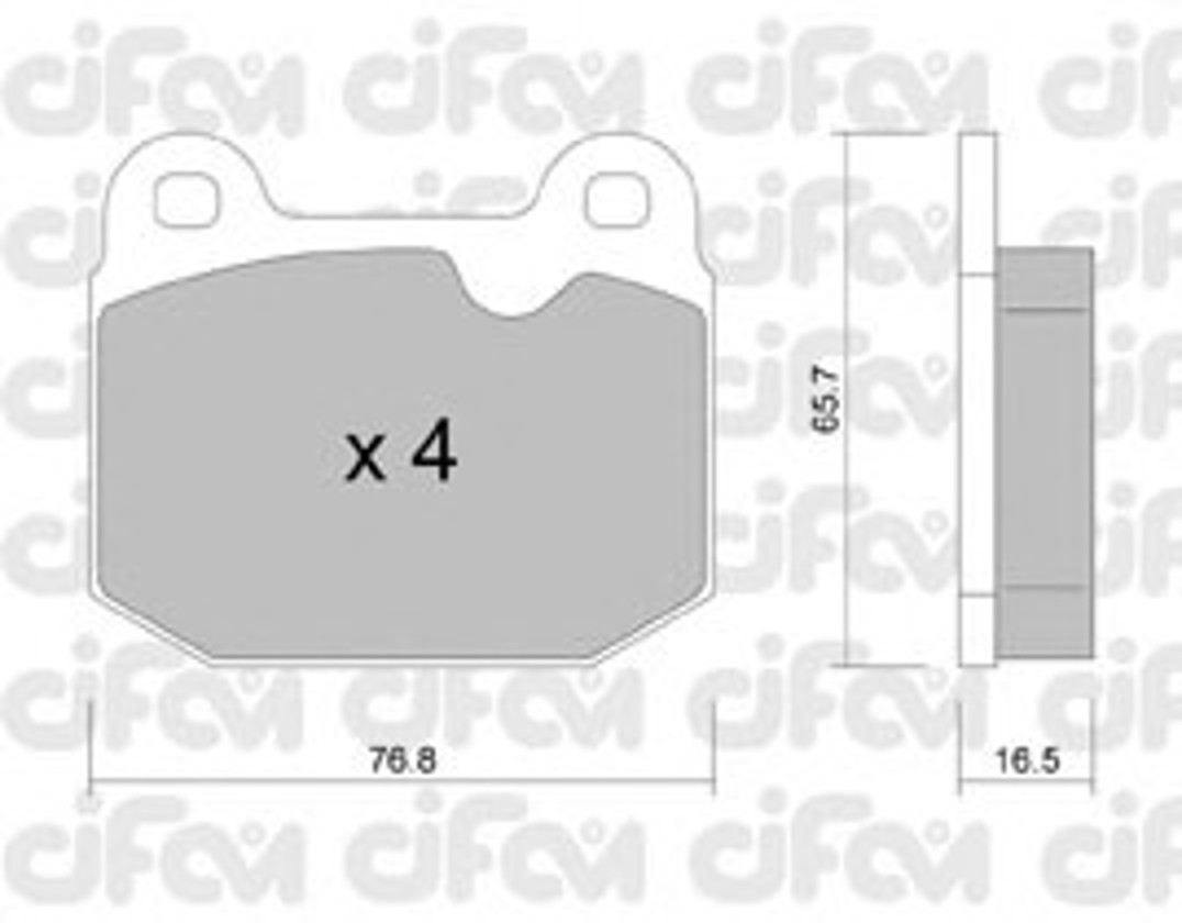 822-013-1 CIFAM Комплект тормозных колодок, дисковый тормоз