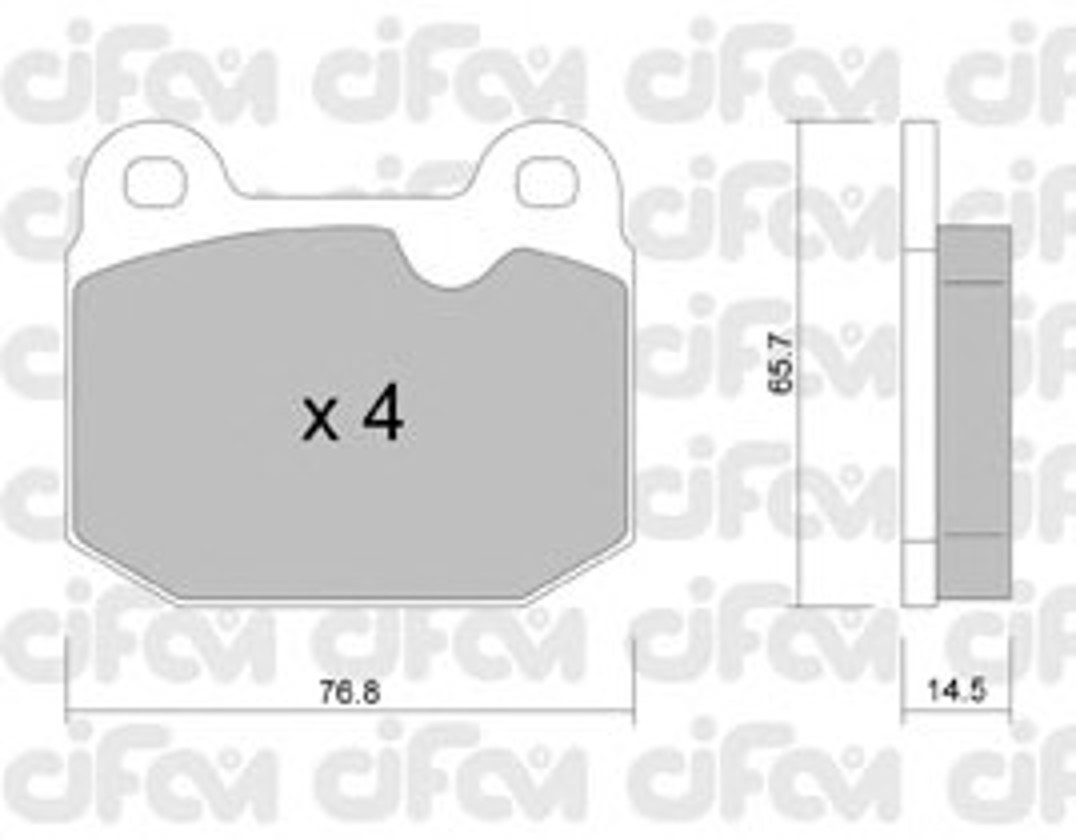 Колодки тормозные дисковые CIFAM 822-013-3