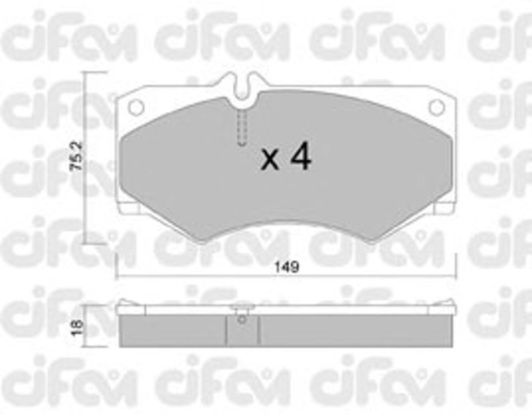 Колодки тормозные дисковые CIFAM 822-014-0