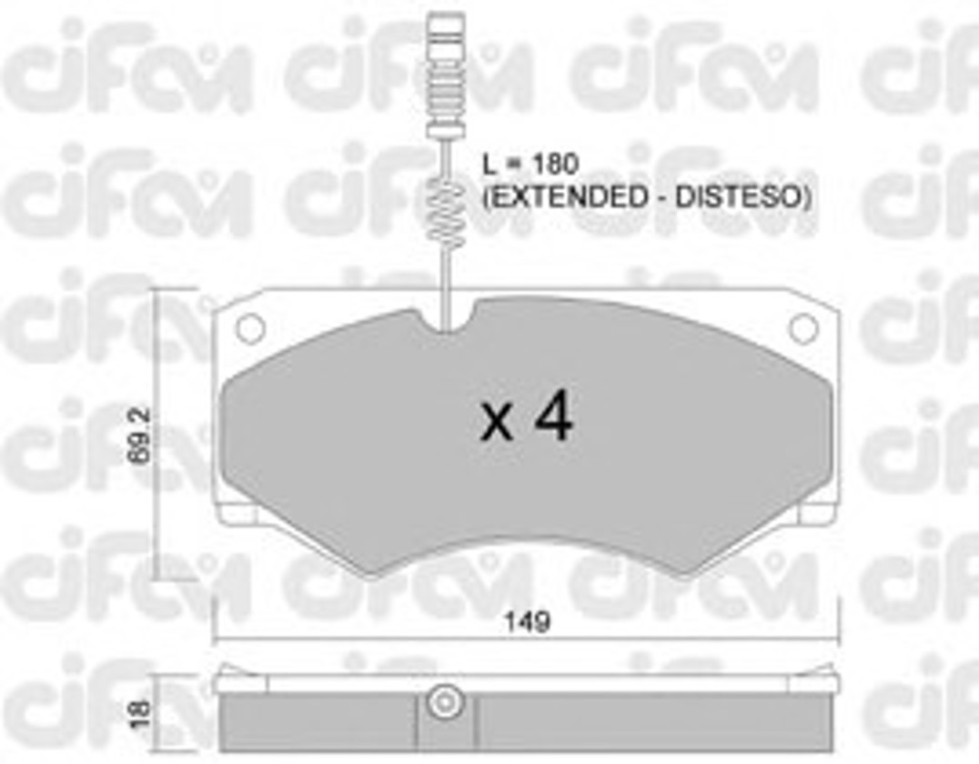 822-014-1 CIFAM Колодки тормозные дисковые