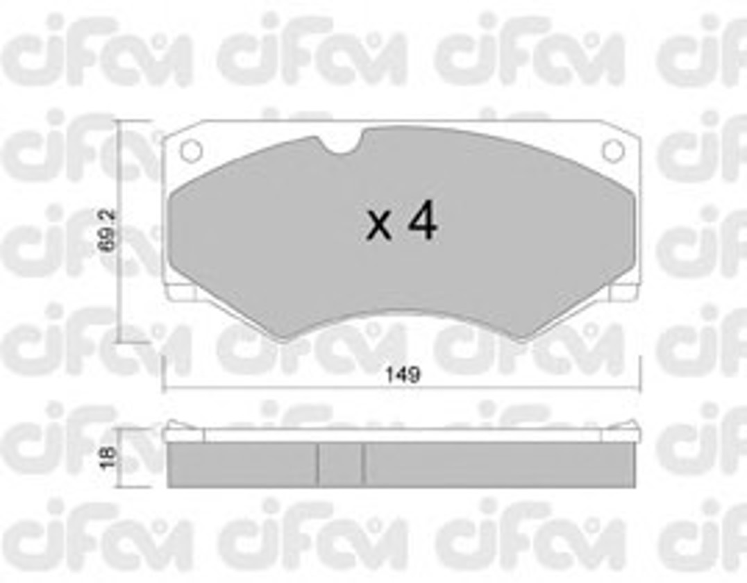 822-014-4 CIFAM Колодки тормозные