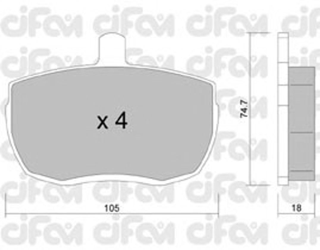 822-016-0 CIFAM Колодки тормозные дисковые