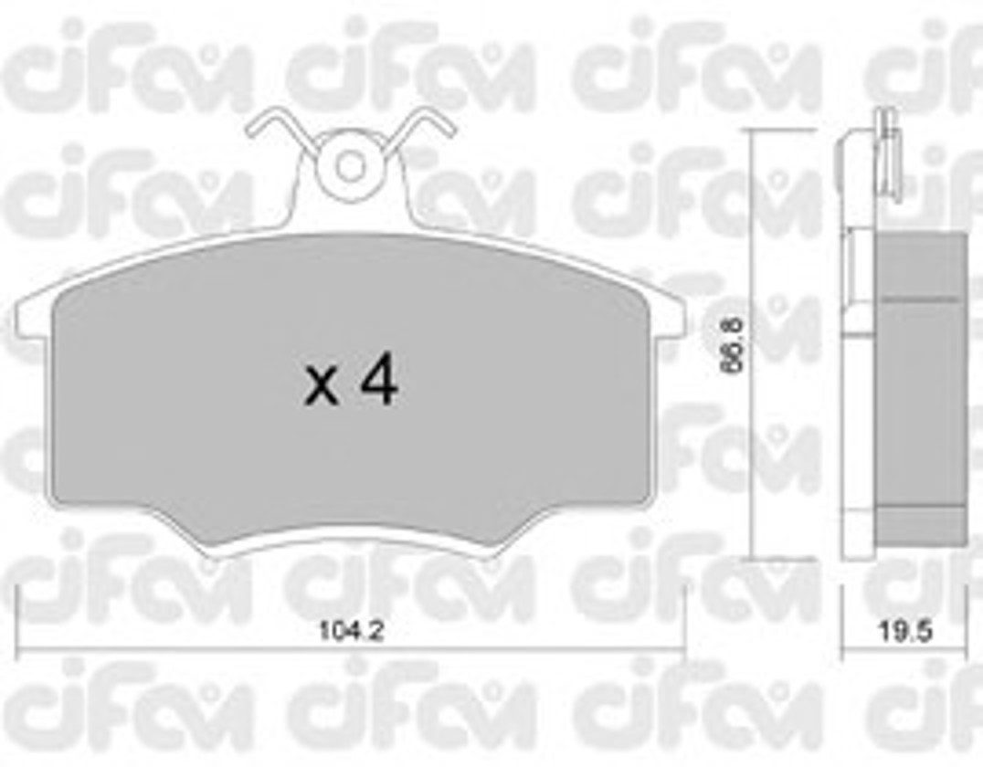 822-024-0 CIFAM Комплект тормозных колодок, дисковый тормоз