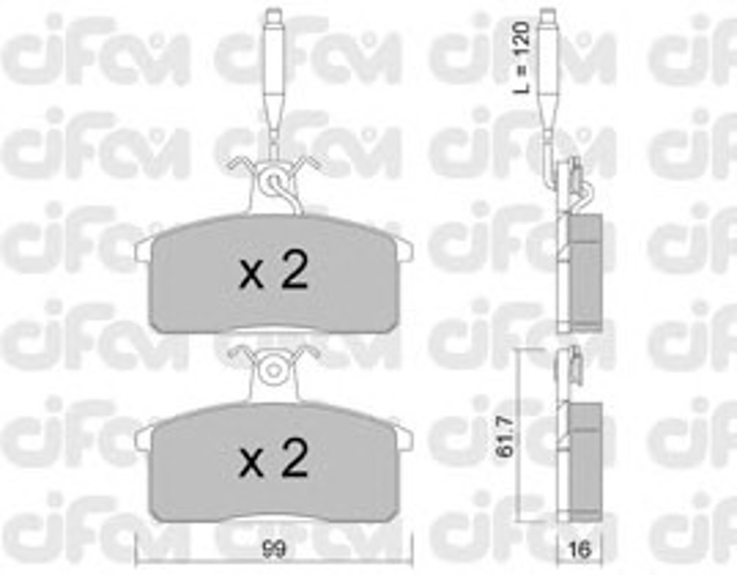 822-026-3 CIFAM Колодки тормозные дисковые