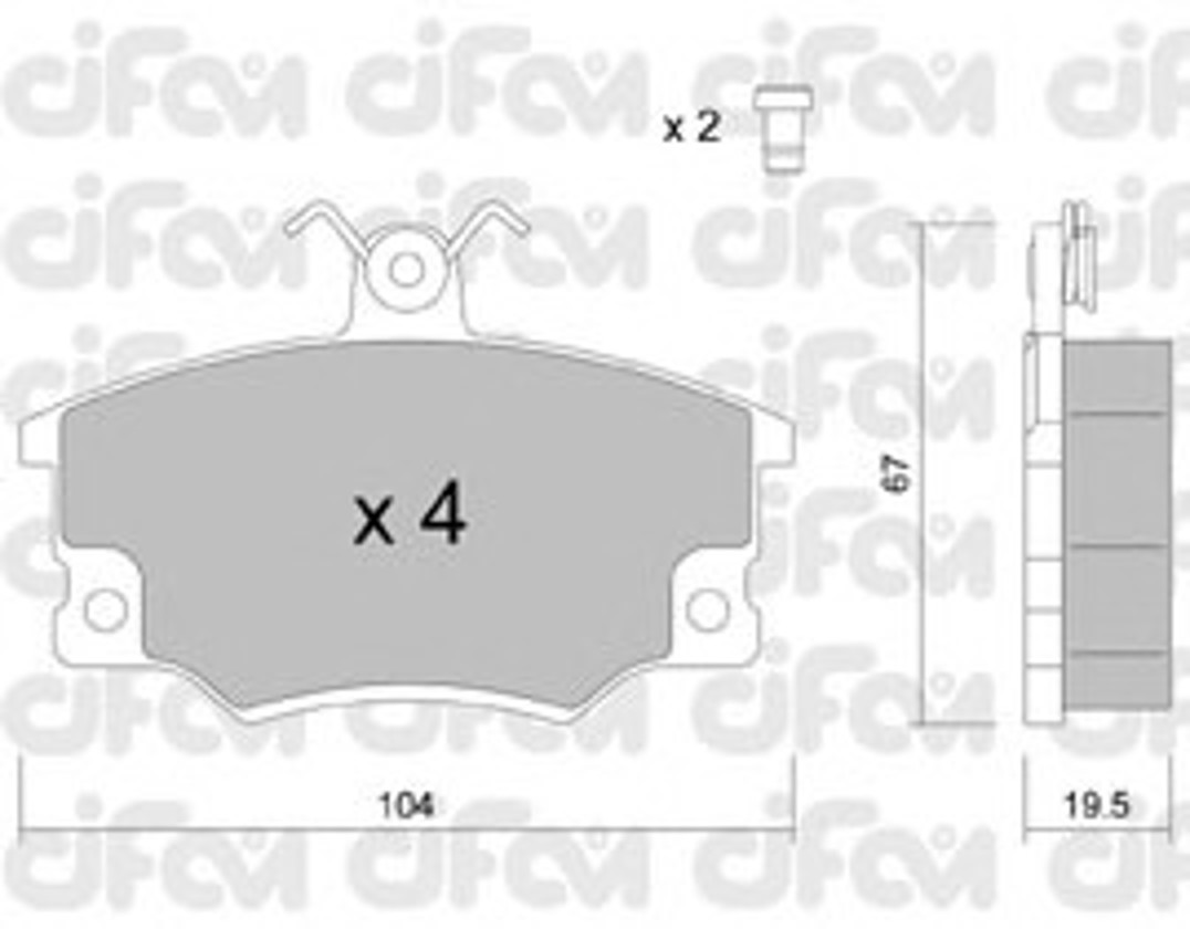 822-030-0 CIFAM Комплект тормозных колодок, дисковый тормоз