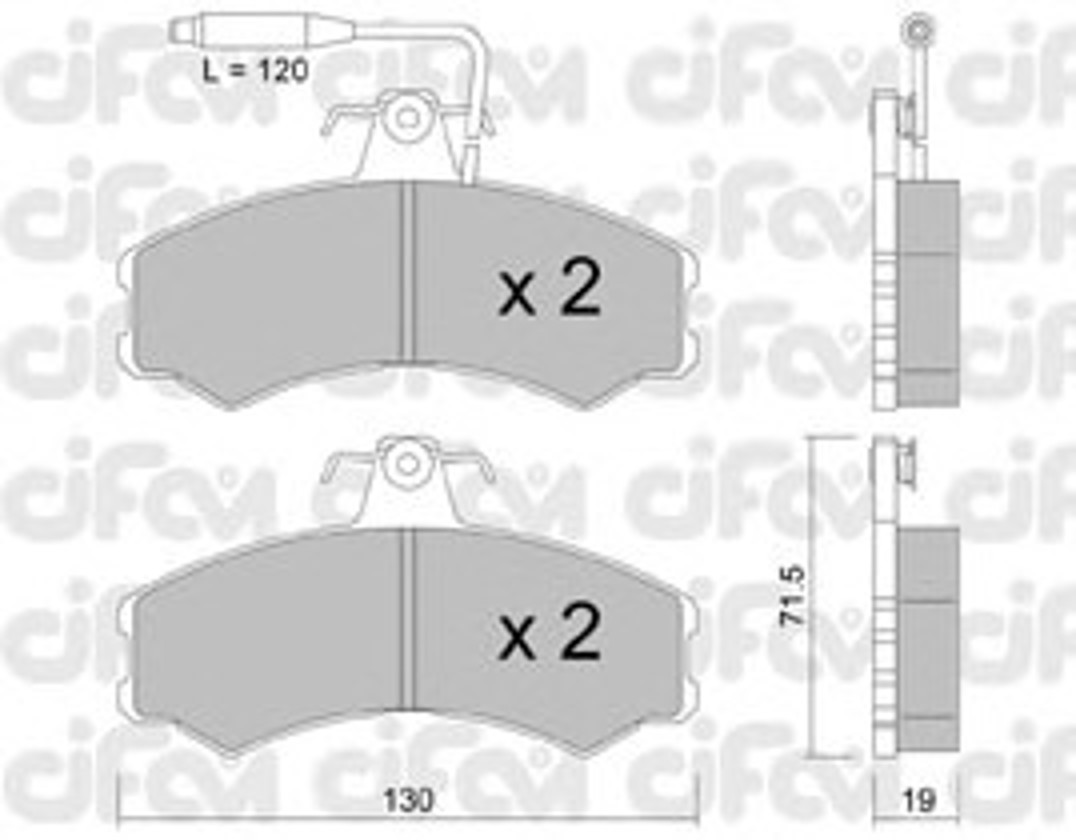 Колодки тормозные дисковые CIFAM 822-031-0