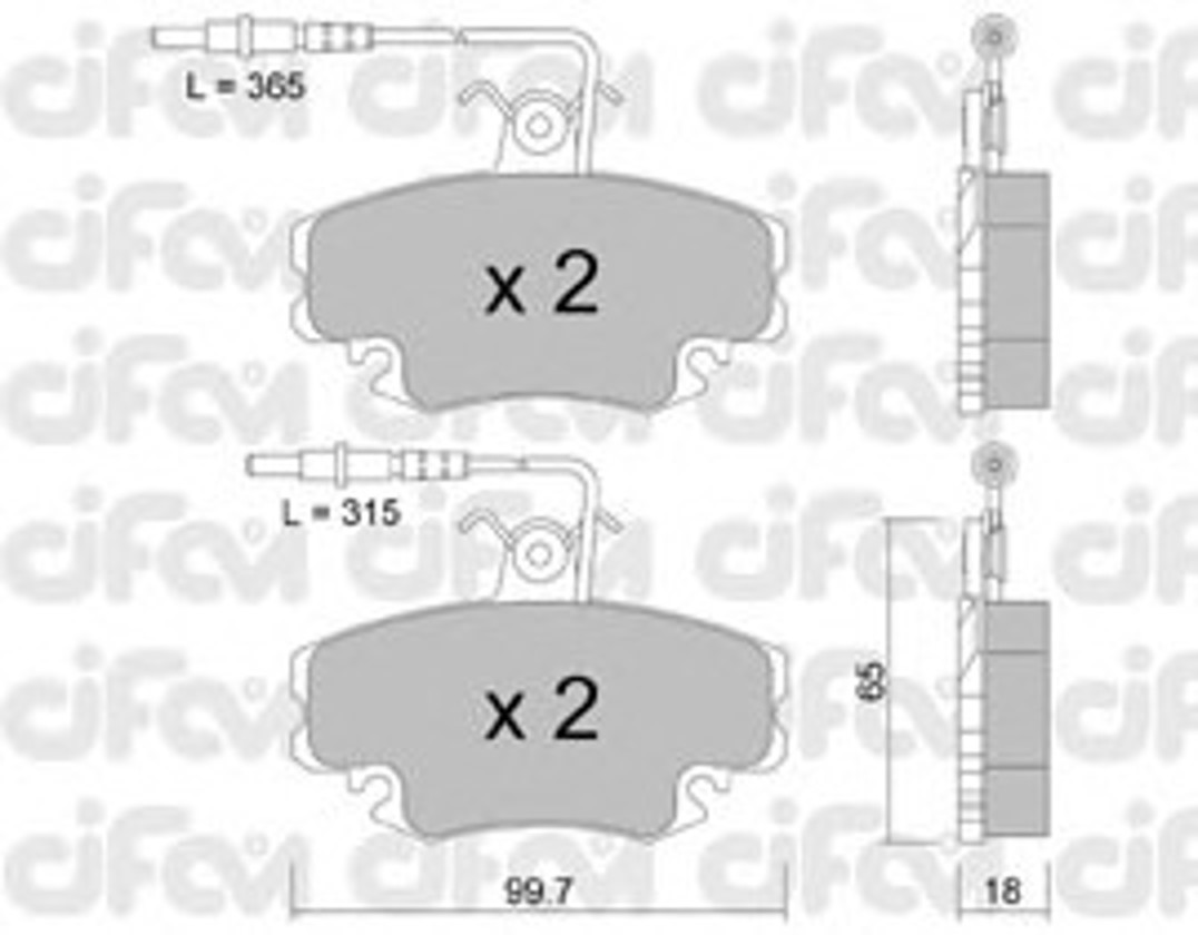 822-032-1 CIFAM Колодки тормозные дисковые