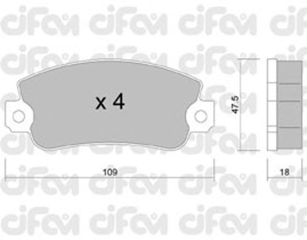 Колодки тормозные дисковые CIFAM 822-033-0