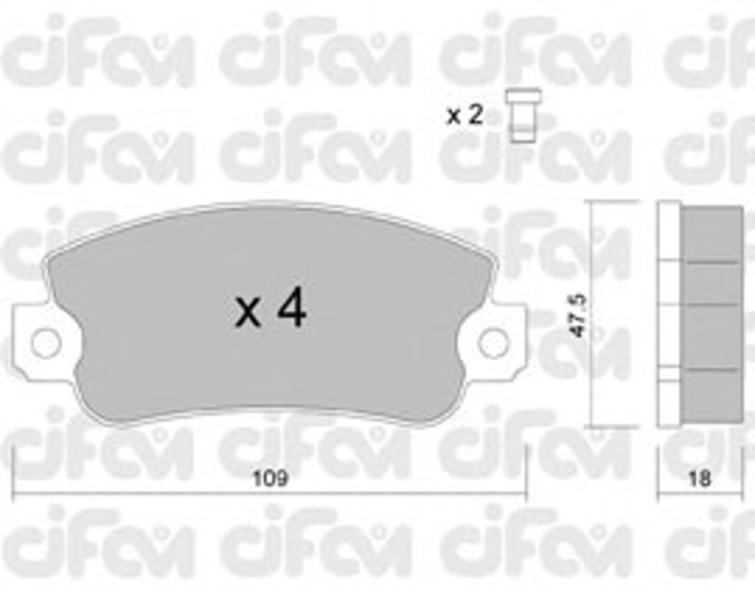 822-033-1 CIFAM Комплект тормозных колодок, дисковый тормоз