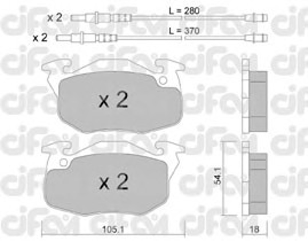 Колодки тормозные дисковые CIFAM 822-037-1