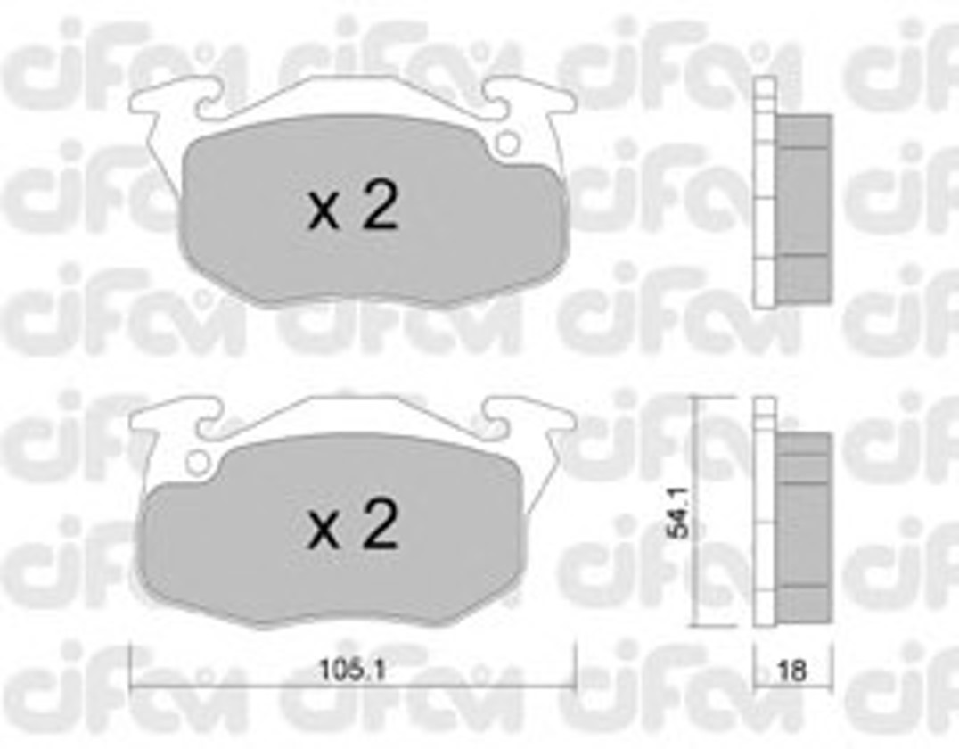 822-037-5 CIFAM Колодки тормозные дисковые