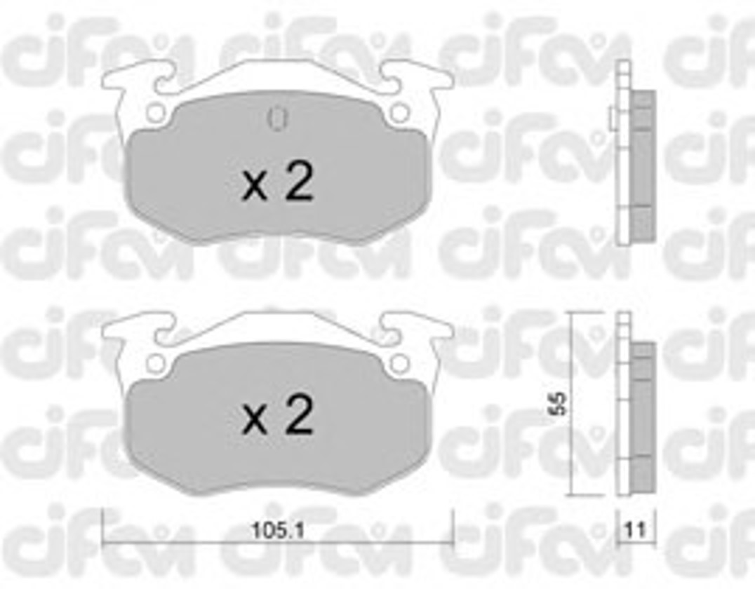 822-038-0 CIFAM Колодки тормозные дисковые