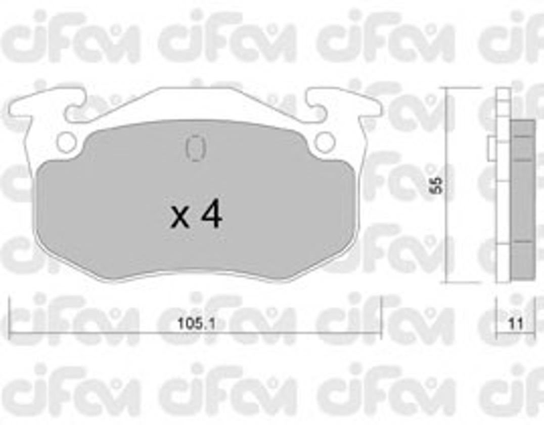 822-038-2 CIFAM Комплект тормозных колодок, дисковый тормоз