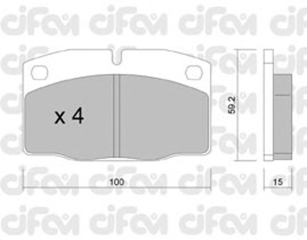 822-044-0 CIFAM Колодки тормозные дисковые комплект