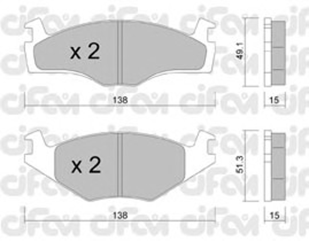 822-045-0 CIFAM Колодки тормозные дисковые