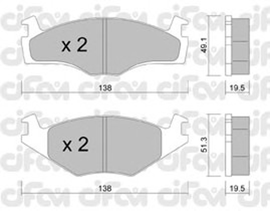 Колодки тормозные дисковые CIFAM 822-045-1