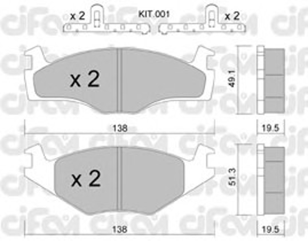 Колодки тормозные дисковые CIFAM 822-045-1K