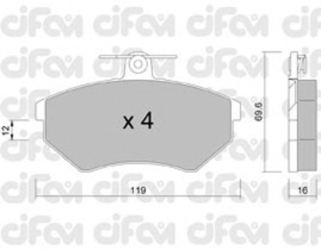 Колодки тормозные дисковые CIFAM 822-050-0