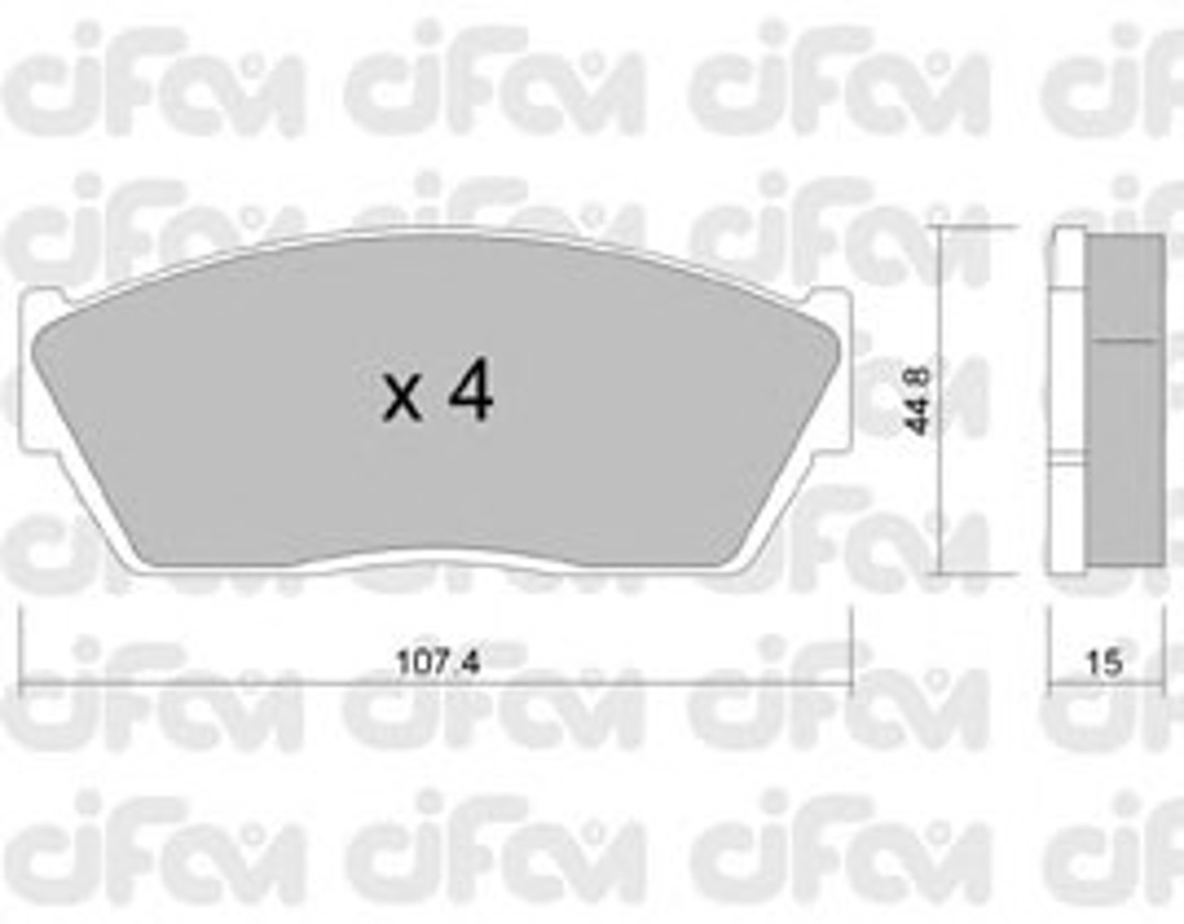 822-054-0 CIFAM Колодки тормозные дисковые