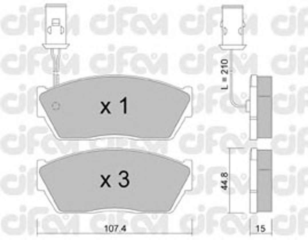 822-054-1 CIFAM Комплект тормозных колодок, дисковый тормоз