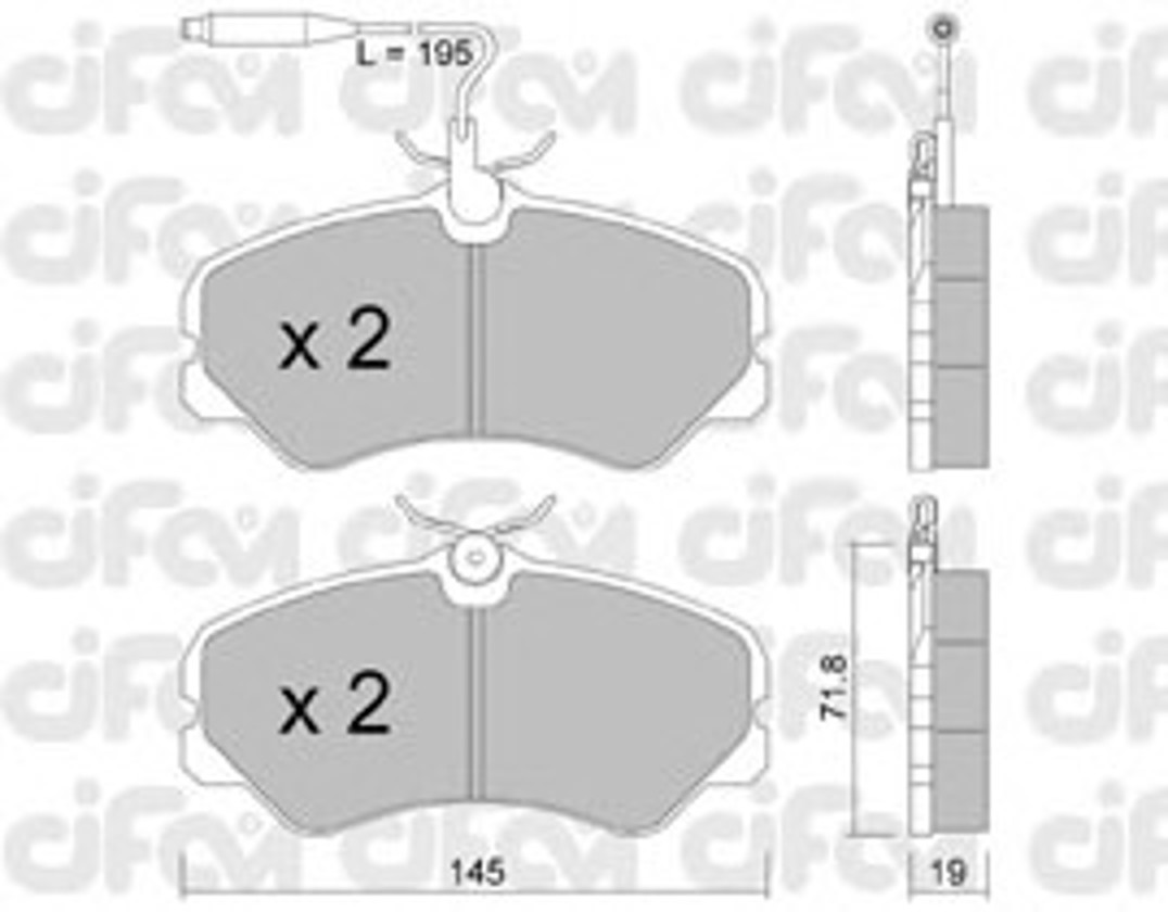 822-058-1 CIFAM Колодки тормозные дисковые