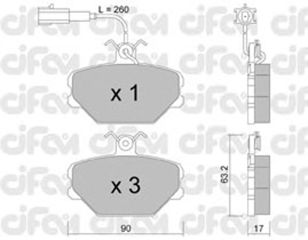 Колодки тормозные дисковые CIFAM 822-059-0