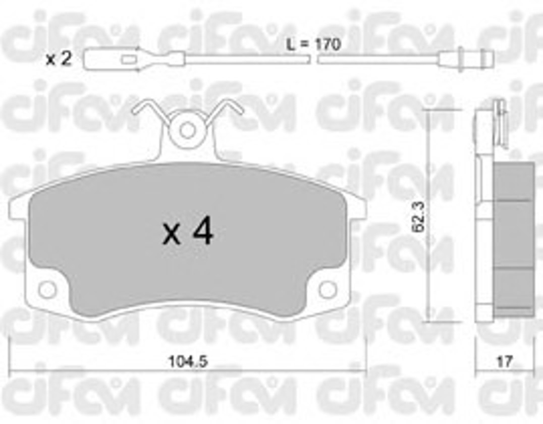 822-062-1 CIFAM Колодки тормозные дисковые