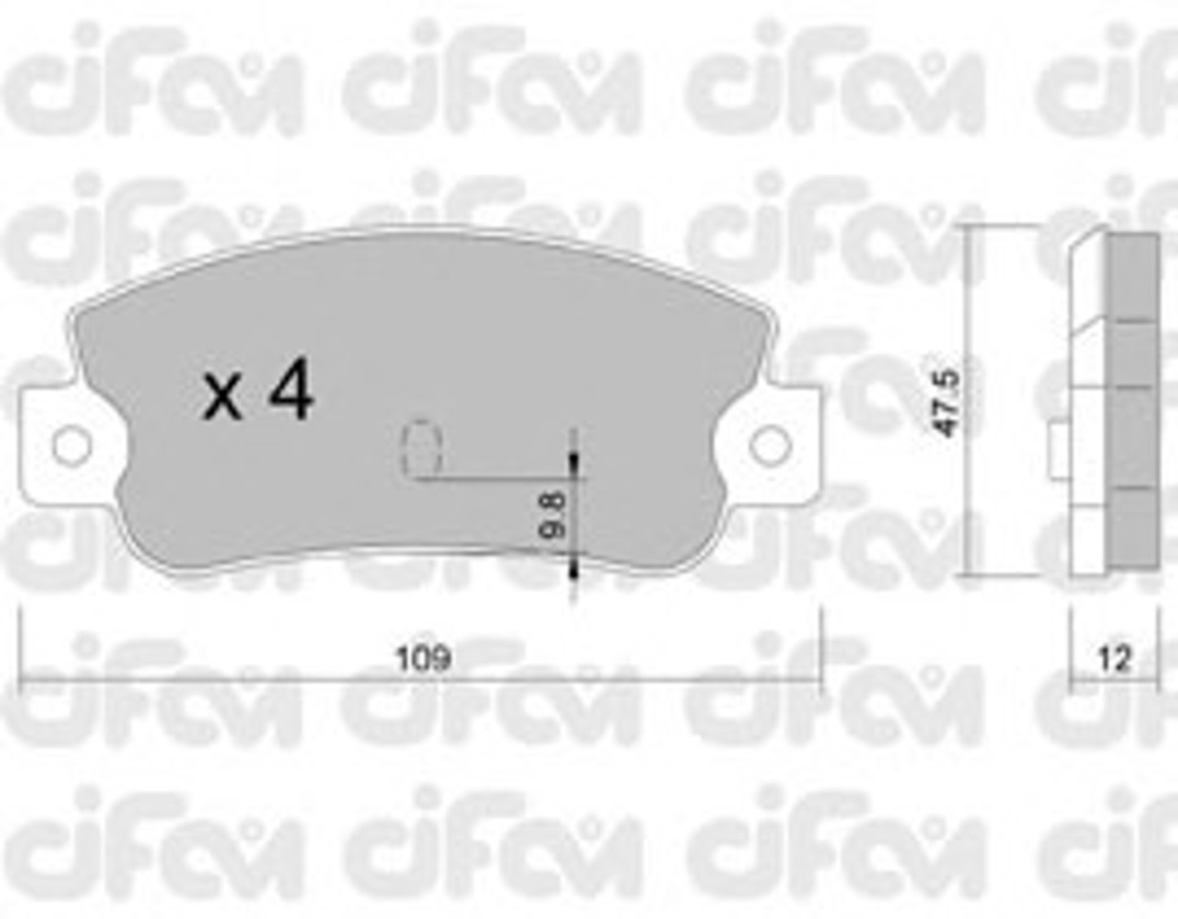 Колодки тормозные дисковые CIFAM 822-063-0
