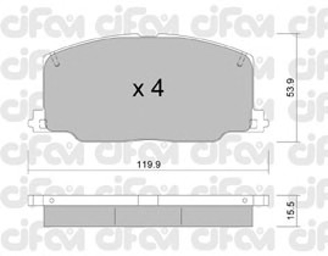 Колодки тормозные дисковые CIFAM 822-067-0