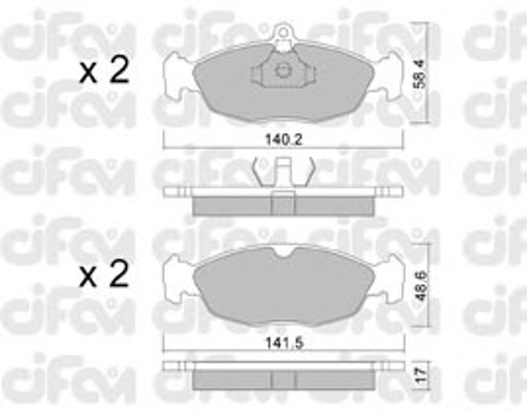 822-077-0 CIFAM Комплект тормозных колодок, дисковый тормоз