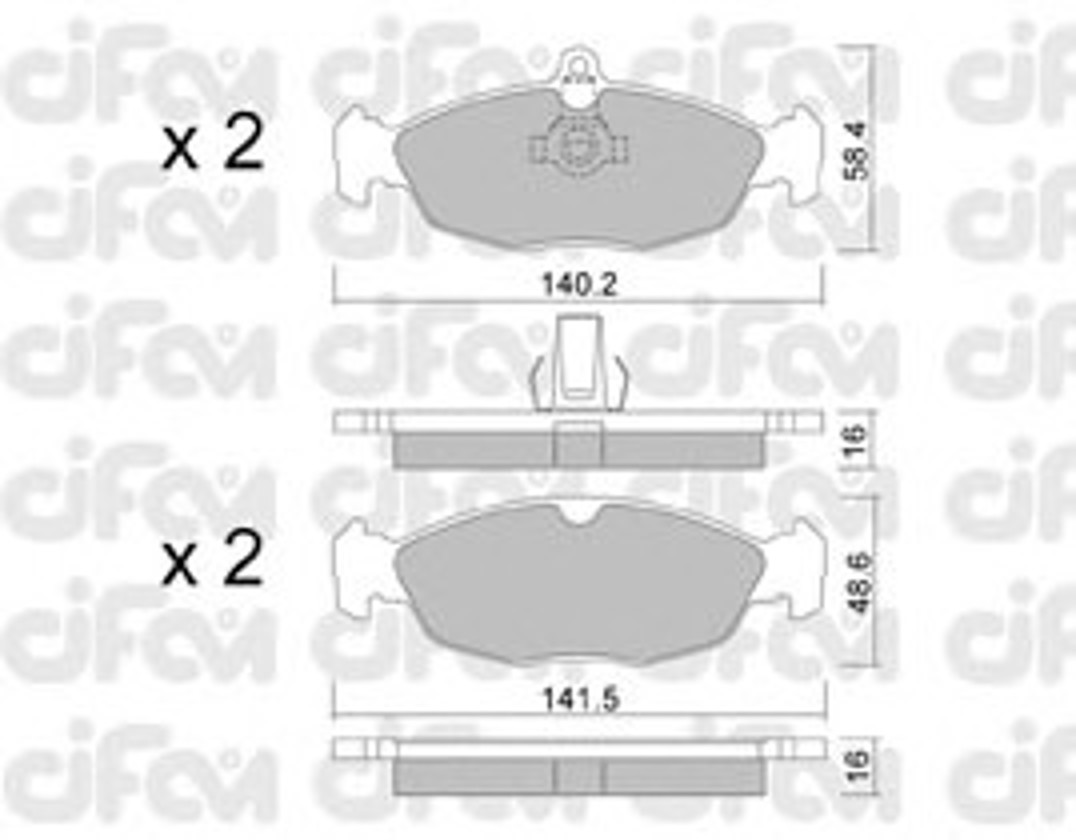 822-077-1 CIFAM Колодки тормозные дисковые