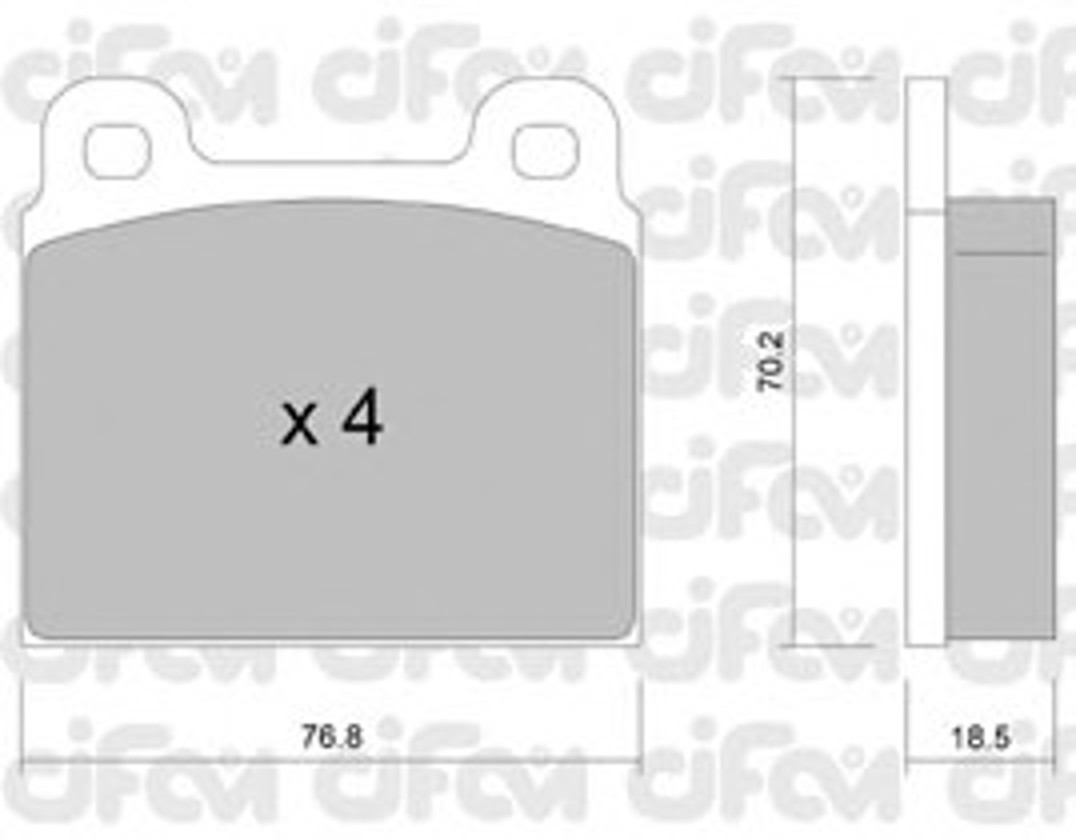 Колодки тормозные дисковые CIFAM 822-078-0