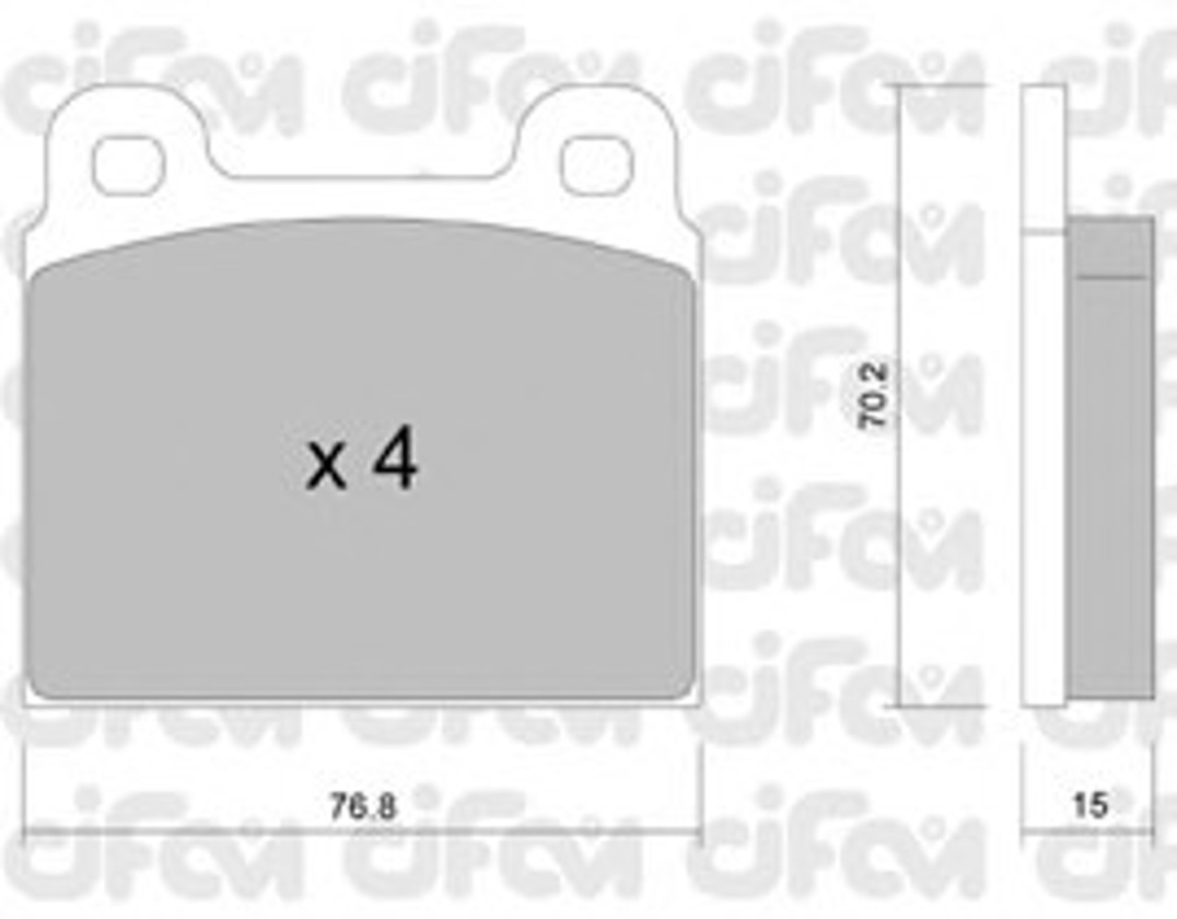 822-078-1 CIFAM Комплект тормозных колодок, дисковый тормоз