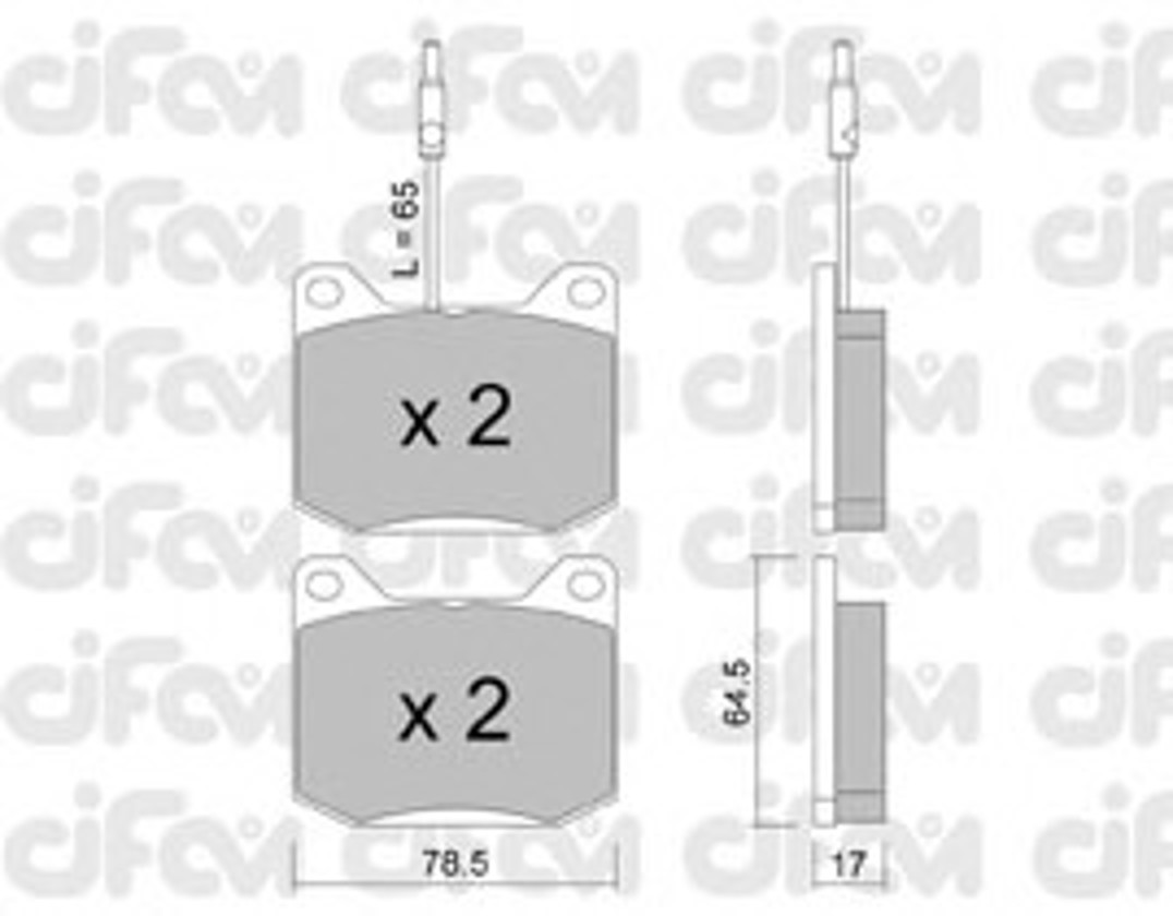 822-080-0 CIFAM Комплект тормозных колодок, дисковый тормоз