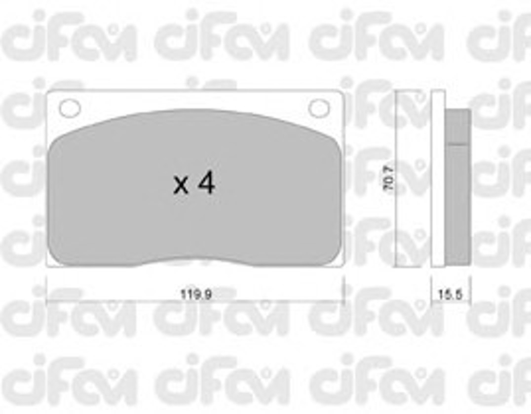 Колодки тормозные дисковые CIFAM 822-089-0