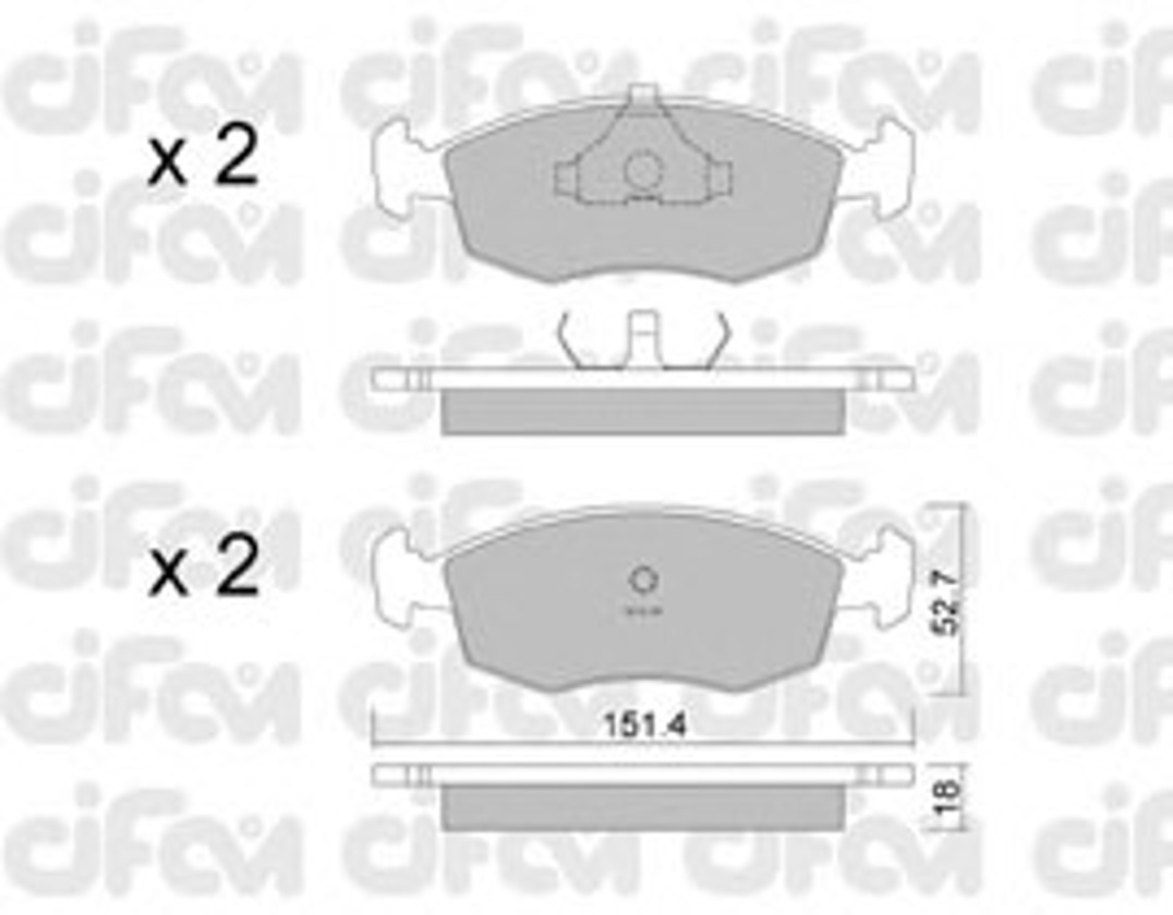 Колодки тормозные дисковые комплект CIFAM 822-094-2