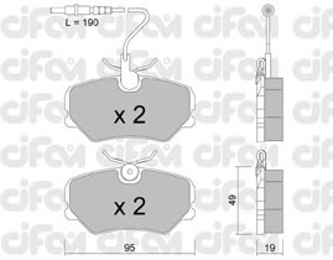 822-099-0 CIFAM Колодки тормозные дисковые