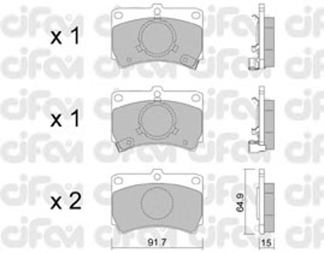 822-103-0 CIFAM Колодки тормозные дисковые