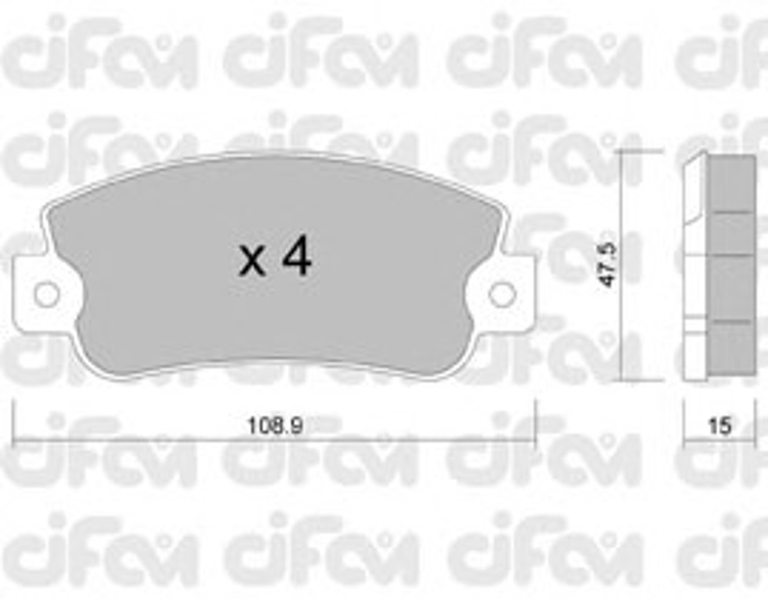 822-104-0 CIFAM Колодки тормозные дисковые