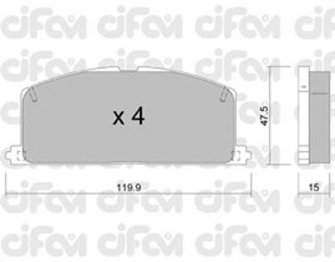 Комплект тормозных колодок дисковый тормоз CIFAM 822-108-0