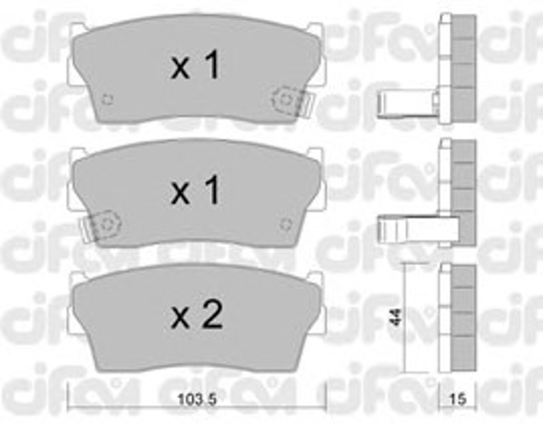 Комплект тормозных колодок дисковый тормоз CIFAM 822-116-0